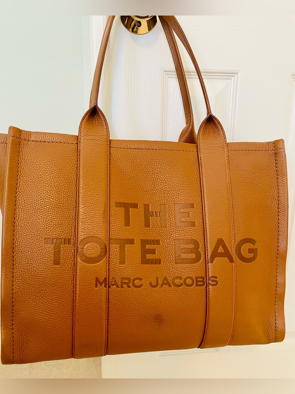 Marc Jacobs The Leather Tote Bag Brown Leather Large